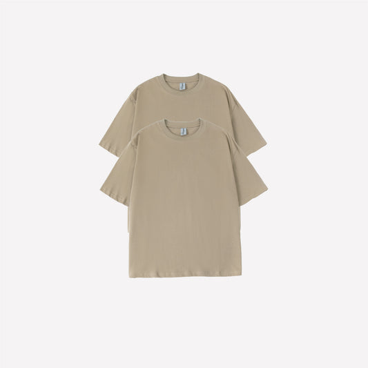 2-Pack Oversized T-shirt - Khaki