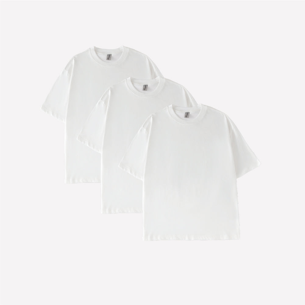 3-Pack Oversized T-shirt - White