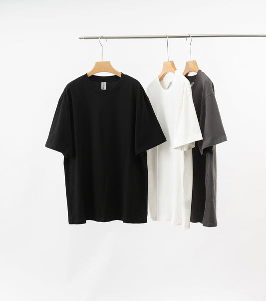 3 Pack Oversized T-shirt - Black, White, Charcoal Grey