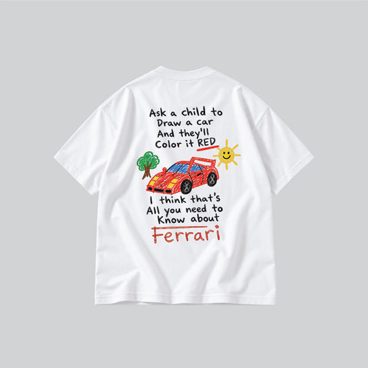 Doodle Ferrari Parody Graphic T-shirt