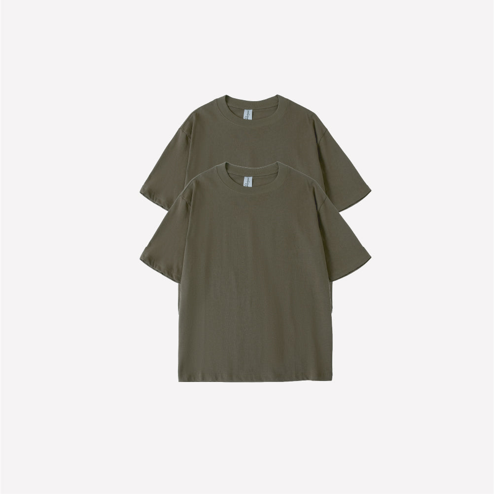 2-Pack Oversized T-shirt - Olive Brown