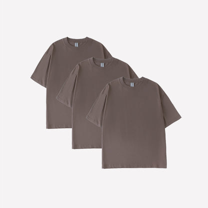 3-Pack Oversized T-shirt - Cameo Brown