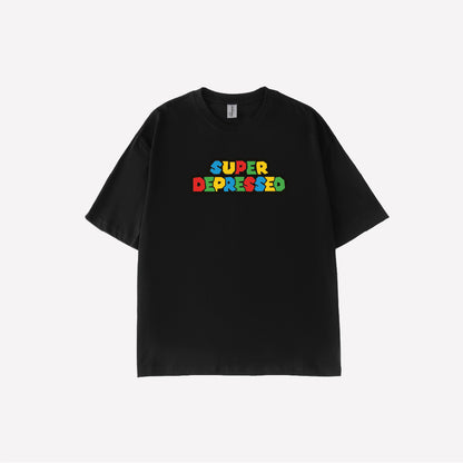 Super Depressed Parody Graphic T-shirt