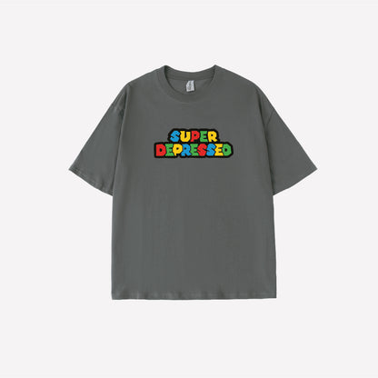 Super Depressed Parody Graphic T-shirt