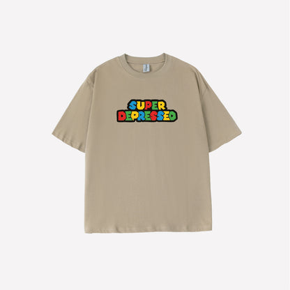 Super Depressed Parody Graphic T-shirt
