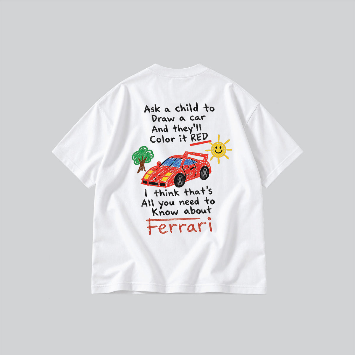 Doodle Ferrari Parody Graphic T-shirt