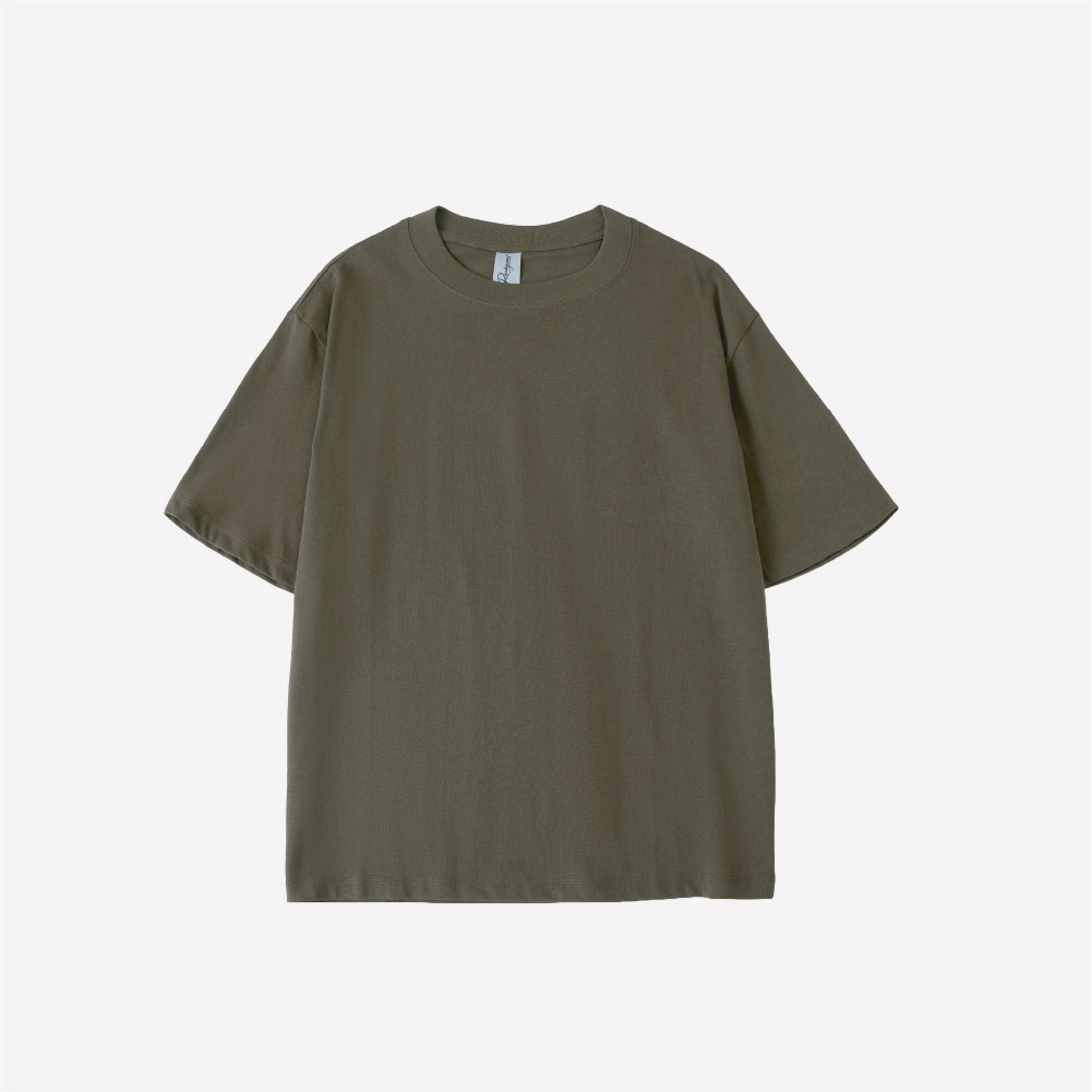3 Pack Oversized T-shirt - White, Charcoal Grey, Olive Brown